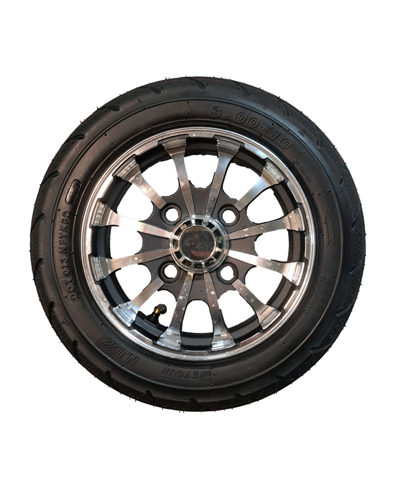 3.00-10 Tagumine vasak ratas koos rehvidega elektrilisele tõukerattale A6/XD