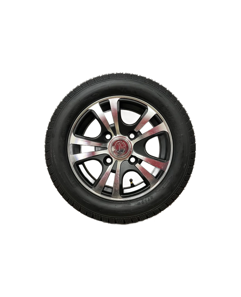 125/65 R12 ziemas riepa ar riteņa loku elektriskajam mini automobilim J4