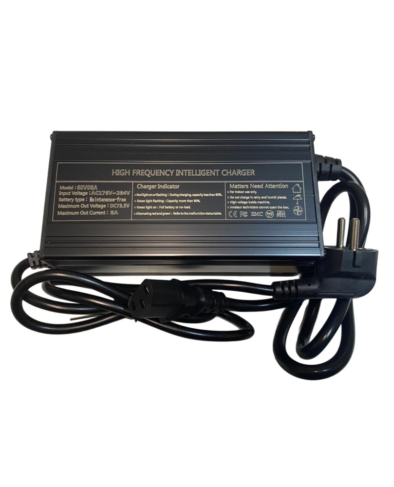 60V8A vahelduvvoolu laadija elektrilisele miniautole J4