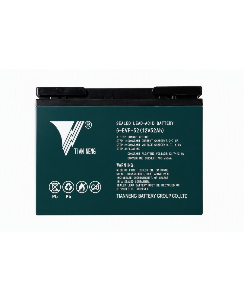12V 52AH (5 vnt. - 60V) AC baterijų komplektas Elektriniam Motoroleriui