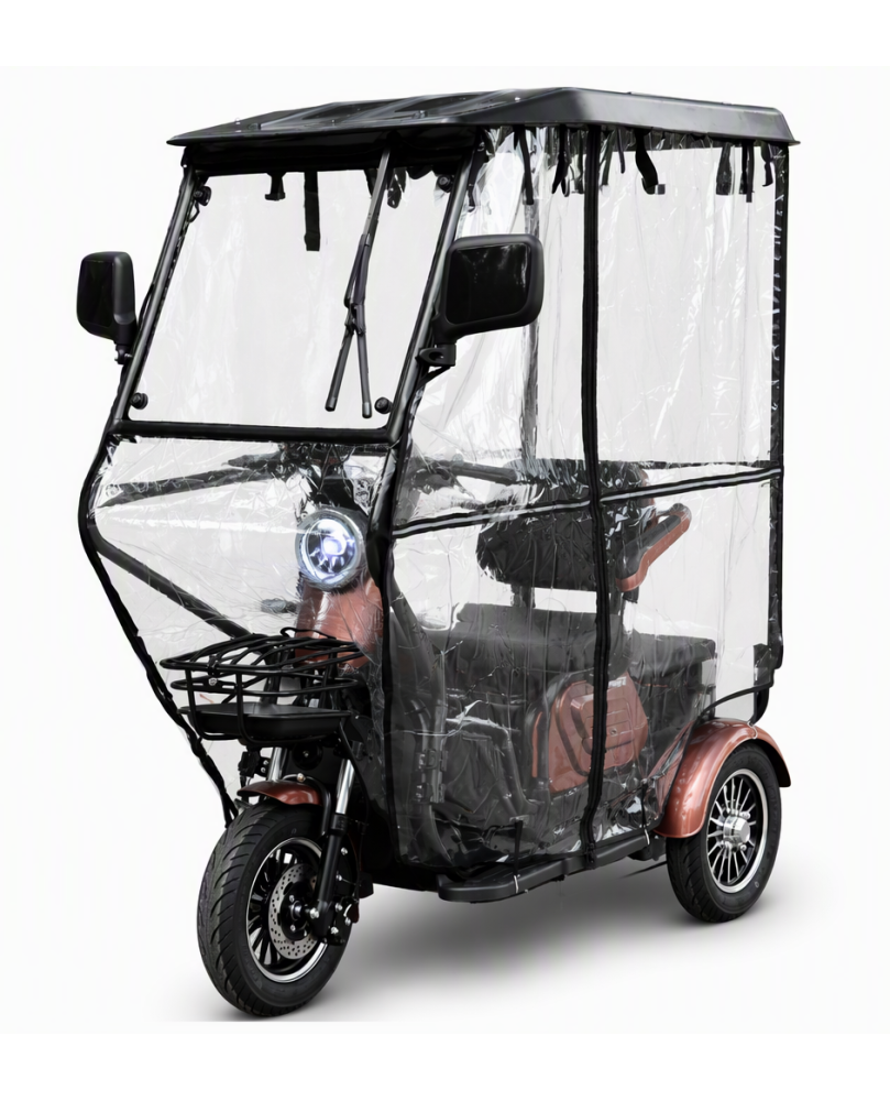 Electric tricycle M20 with roof and awning, 1000W, Li-ion, EEC