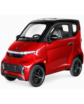 Elektriskais skūteris ar kabīni Ekomoto J4, sarkans/melns, 100 Ah Li-lon, MDR